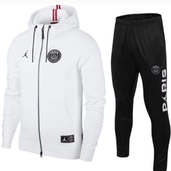 Jordan Jackets Coats Nike Psg White Black Tracksuit Mens 2019